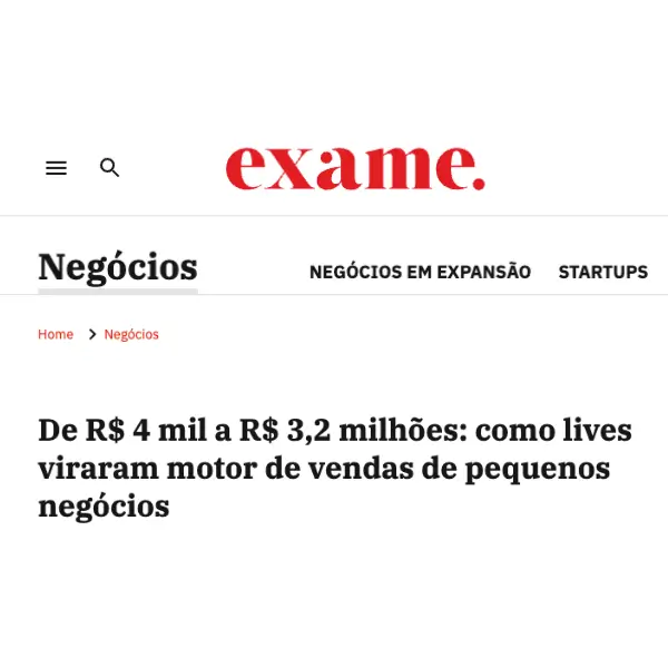 Exame — De R$4 mil a R$3,2 milhões: como lives viraram motor de vendas